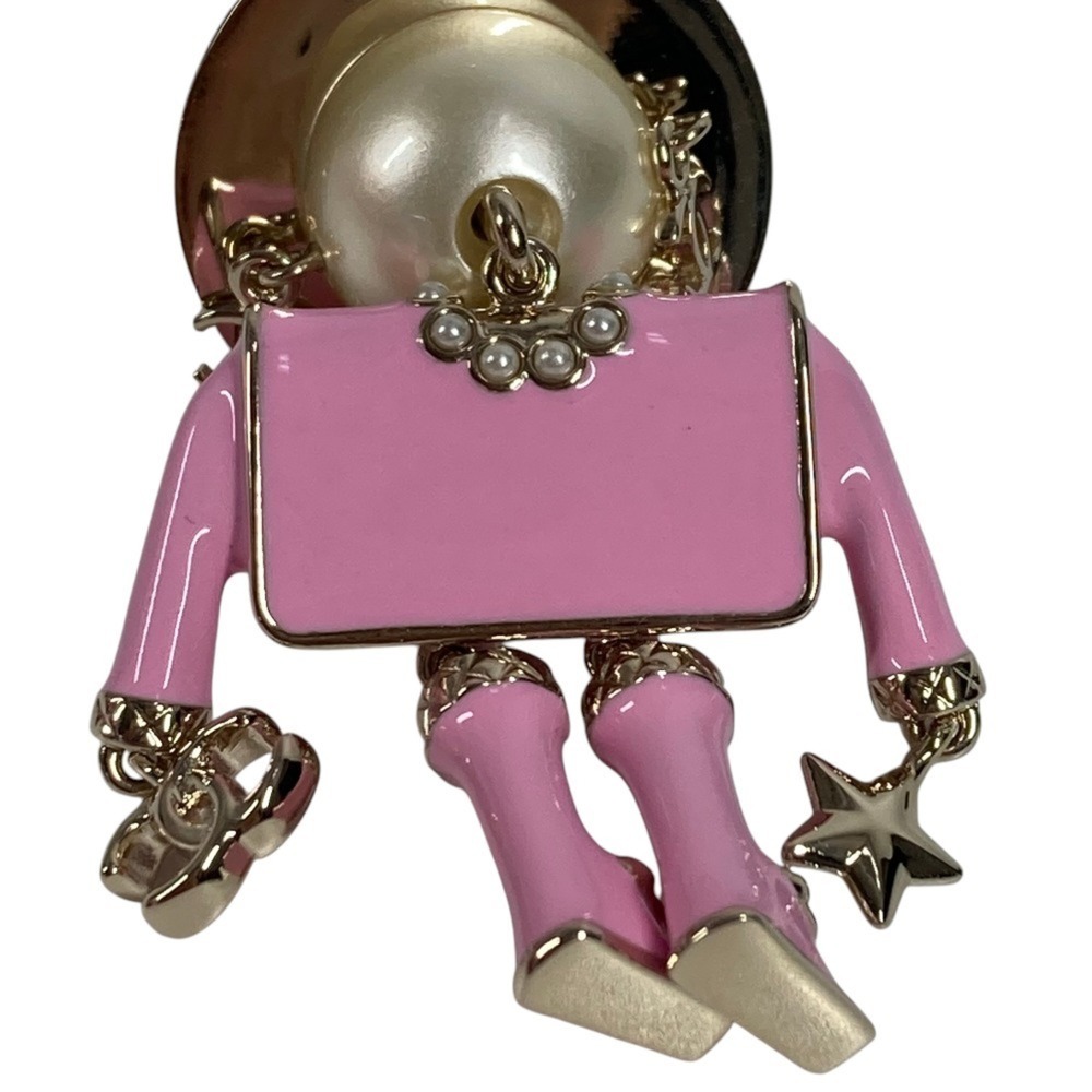 CHANEL B25B Gabrielle Chanel Doll CC Coco Mark Logo Faux Pearl Heart Star Acc... - Picture 8 of 12